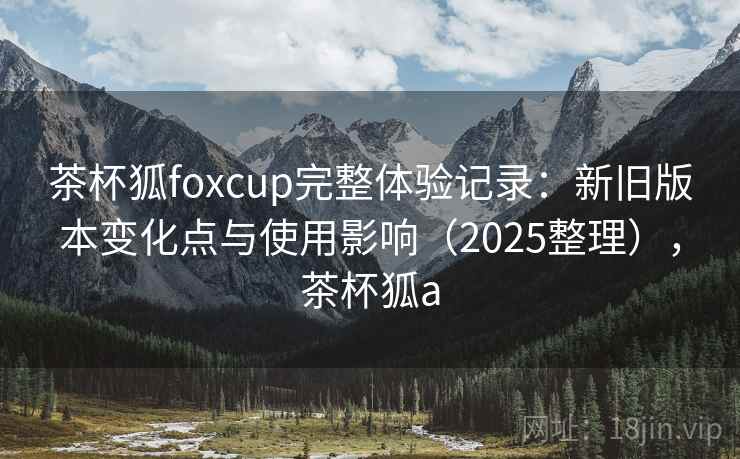 茶杯狐foxcup完整体验记录：新旧版本变化点与使用影响（2025整理），茶杯狐a
