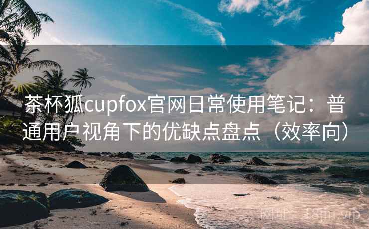 茶杯狐cupfox官网日常使用笔记：普通用户视角下的优缺点盘点（效率向）
