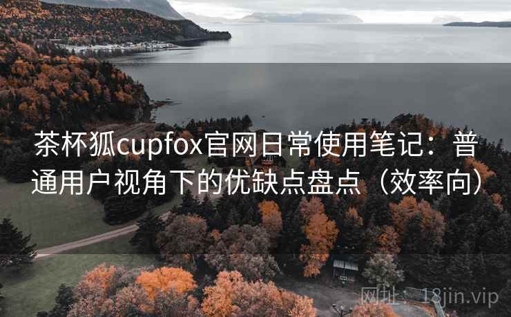 茶杯狐cupfox官网日常使用笔记：普通用户视角下的优缺点盘点（效率向）