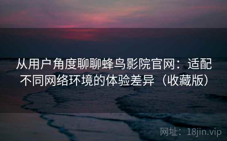 从用户角度聊聊蜂鸟影院官网：适配不同网络环境的体验差异（收藏版）