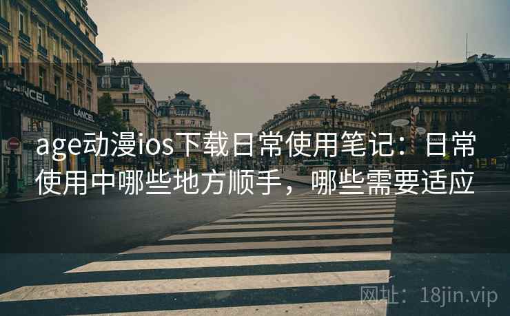age动漫ios下载日常使用笔记：日常使用中哪些地方顺手，哪些需要适应