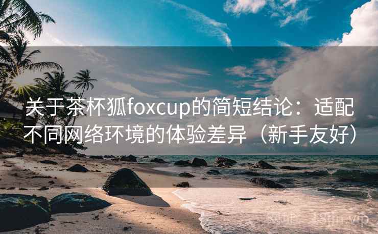 关于茶杯狐foxcup的简短结论:适配不同网络环境的体验差异(新手友好) 关于茶杯狐foxcup的简短结论:适配不同网络环境的体验差异(新手友好)