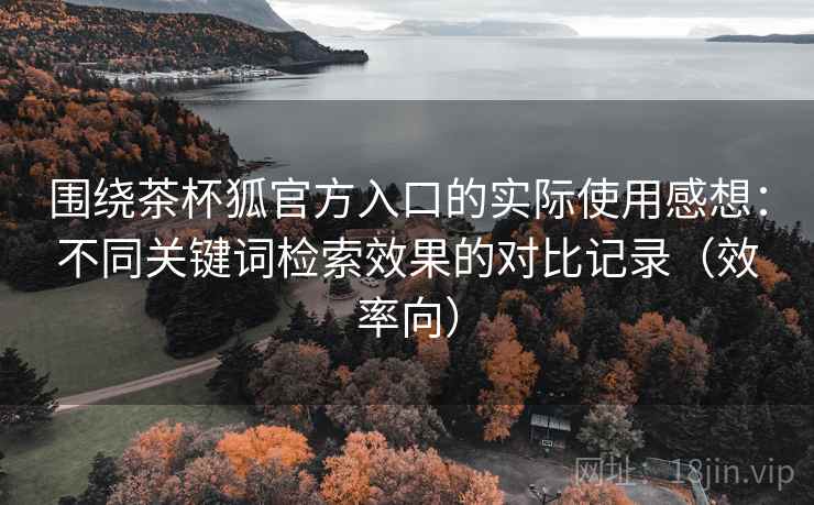 围绕茶杯狐官方入口的实际使用感想：不同关键词检索效果的对比记录（效率向）